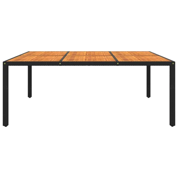 Masă Grădină Negru Lemn Acacia 200x150cm | Livrare Gratuită