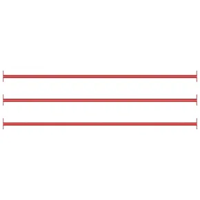 Set Bare de Rotire pentru Copii - Oțel Roșu - 125 cm