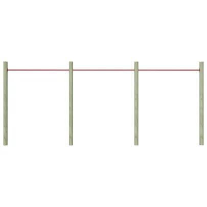 Set Bare de Rotire pentru Copii - Oțel Roșu - 125 cm