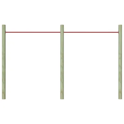 Bare de Rotire pentru Copii - Set 2 Bucăți - Oțel - 125 cm