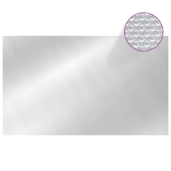 Prelată Solară Piscină PE 1000x600 cm Argintiu | Livrare Gratuită