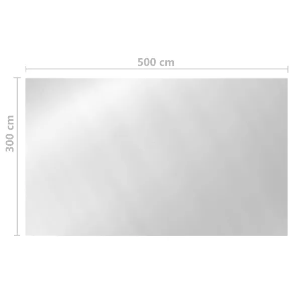 Prelată Piscină Argintiu 500x300 cm - Încălzire Solară PE