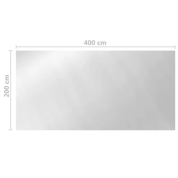 Prelată Solară Piscină PE - 400x200 cm - Încălzire Apă
