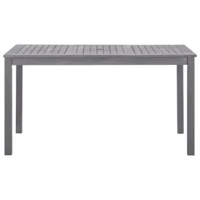 Masă Grădină Gri Lemn Acacia Masiv | Livrare Gratuită 2