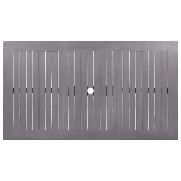 Masă Grădină Gri Lemn Acacia Masiv | Livrare Gratuită