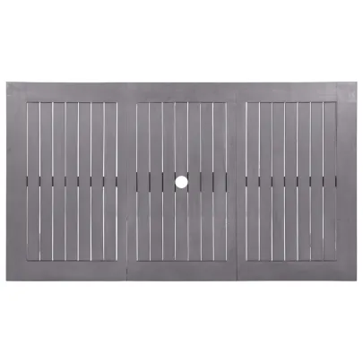 Masă Grădină Gri Lemn Acacia Masiv | Livrare Gratuită