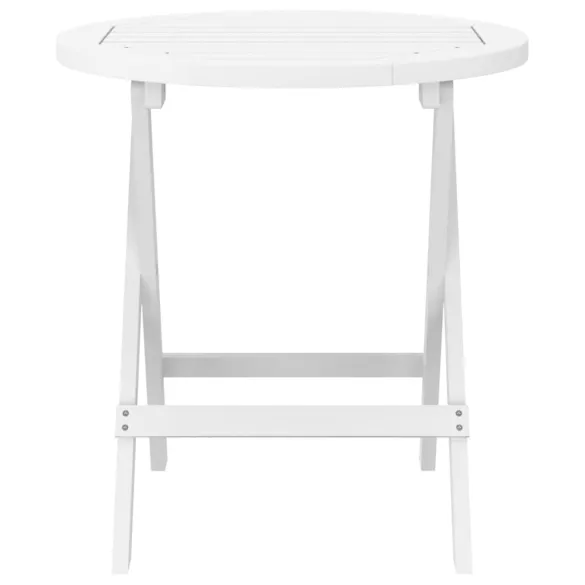 Masă Grădină Pliabilă Albă - Lemn Acacia | Livrare Gratuită