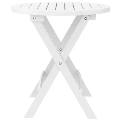 Masă Grădină Pliabilă Albă - Lemn Acacia | Livrare Gratuită