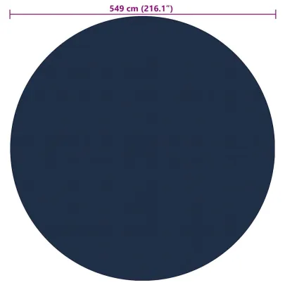 Folie solară plutitoare piscină - negru/albastru - 549 cm - PE