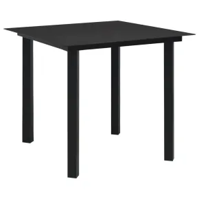 Masă Grădină Modernă - Oțel și Sticlă - Livrare Gratuită