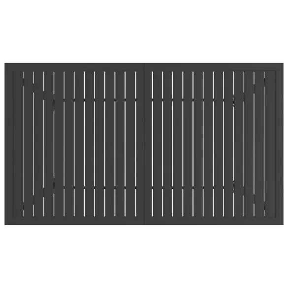 Masă Grădină Antracit 140x80 cm - Oțel | Livrare Gratuită