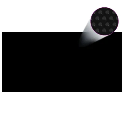 Prelată Solară Piscină 1200x600cm Negru PE | Livrare Gratuită