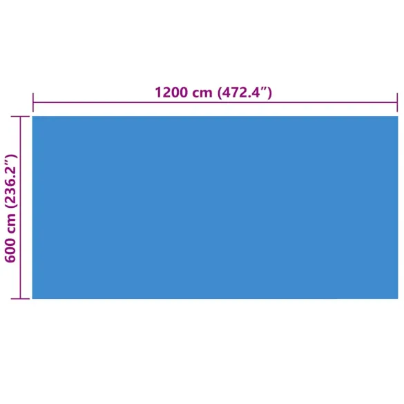 Prelată Solară Piscină Albastră 1200x600cm PE