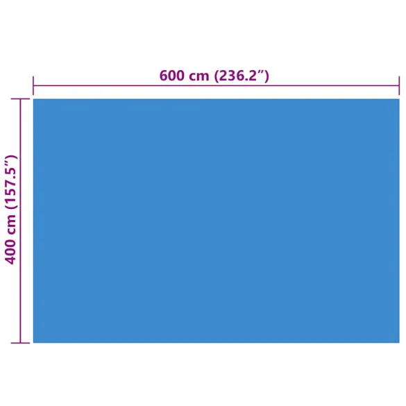 Prelată Piscină Albastră 600x400cm | Încălzire Solară
