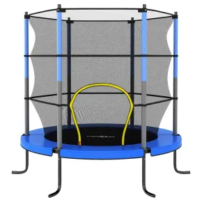 Trambulină Copii cu Plasă de Siguranță 140x160cm - Albastru 2