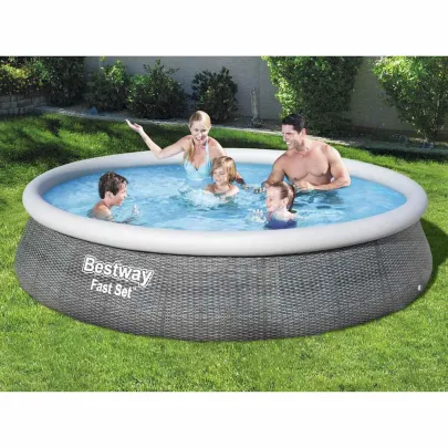 Set Piscină Gonflabilă Fast Set cu Pompă - 396x84 cm | Bestway
