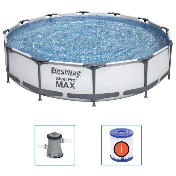 Set Piscină Steel Pro MAX 366x76 cm cu Filtrare | Bestway