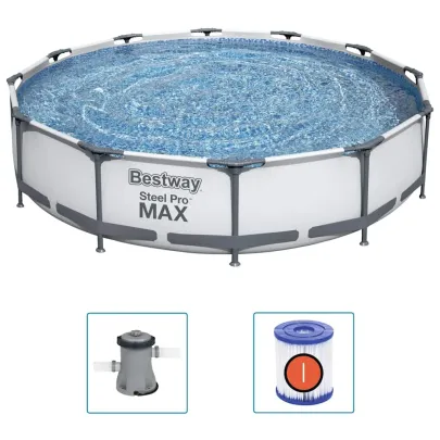 Set Piscină Steel Pro MAX 366x76 cm cu Filtrare | Bestway