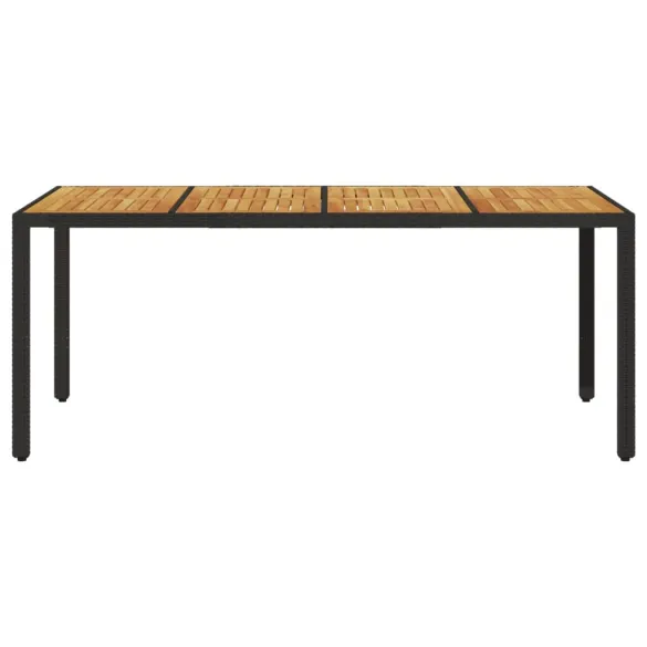 Masă Grădină Lemn Acacia Negru 190x90 cm - Livrare Gratuită