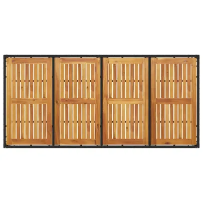 Masă Grădină Lemn Acacia Negru 190x90 cm - Livrare Gratuită