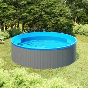 Piscină cu Valuri Gri 350x90 cm | Livrare Gratuită