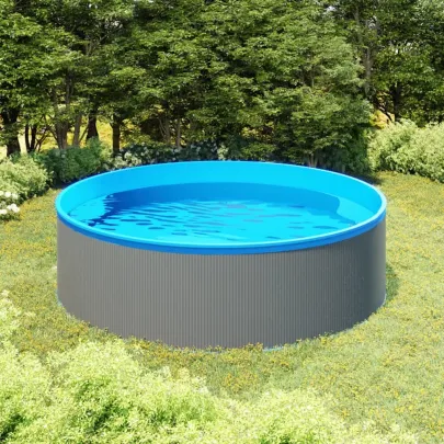 Piscină cu Valuri Gri 350x90 cm | Livrare Gratuită