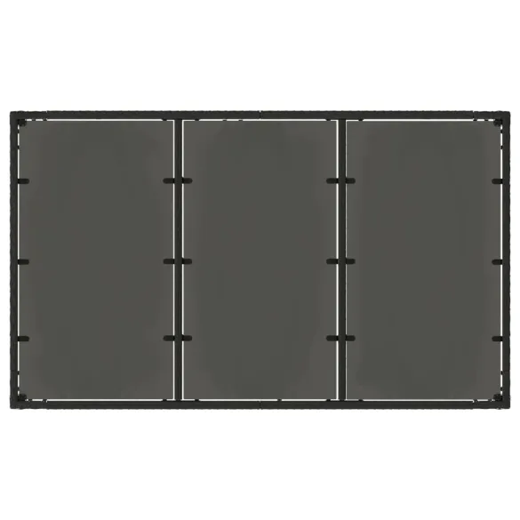 Masă Grădină Sticlă Ratan 150x90 cm | Livrare Gratuită