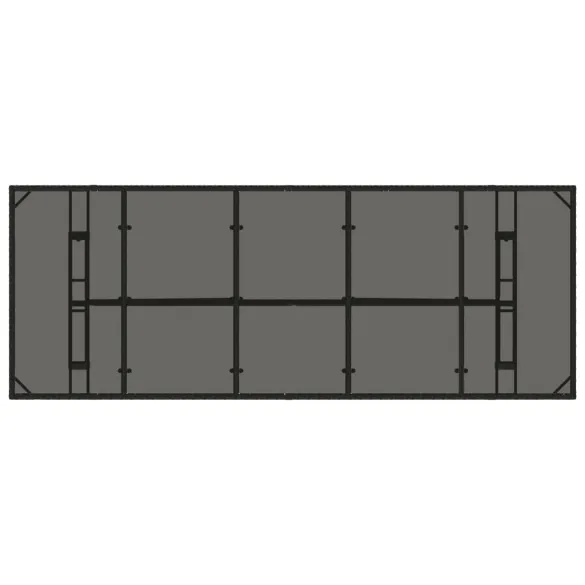 Masă Grădină Poliratan cu Blat Sticlă | Livrare Gratuită