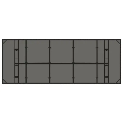 Masă Grădină Poliratan cu Blat Sticlă | Livrare Gratuită