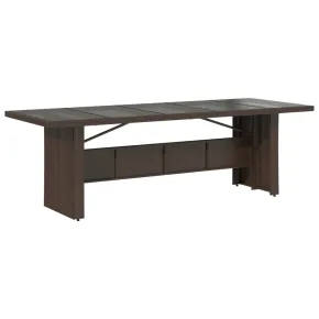 Masă Grădină cu Sticlă Maro 240x90 cm - Livrare Gratuită 2