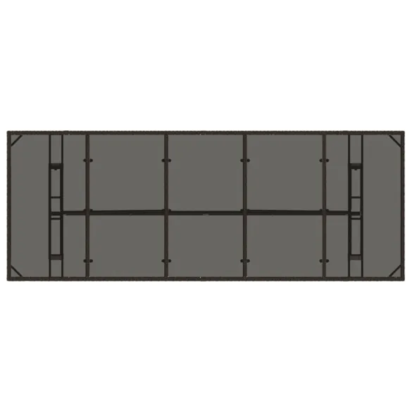 Masă Grădină cu Sticlă Maro 240x90 cm - Livrare Gratuită