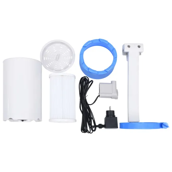 Skimmer de piscină suspendat și pompă cu adaptor 16 cm plastic