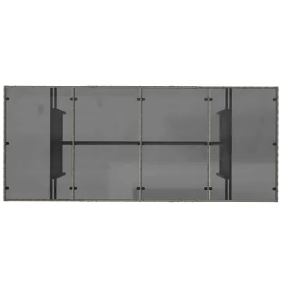 Masă Grădină Sticlă Gri - Poliratan Rezistent - 190x80 cm
