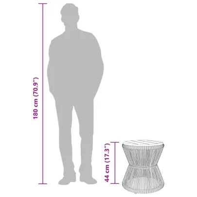 Măsuță cafea lemn acacia - Cadru sârmă negru | Livrare gratuită