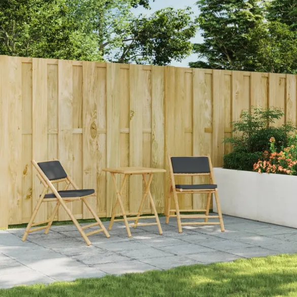 Masă Pliabilă Bambus 55x55x75 cm | Livrare Gratuită