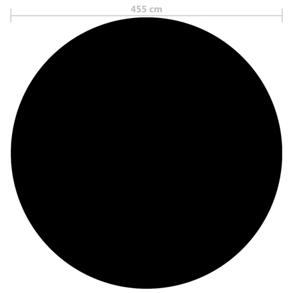 Prelată Piscină Solară Negru 455 cm PE - Încălzire Apă Prelată Piscină Solară Negru 455 cm PE - Încălzire Apă