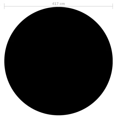 Prelată Piscină Solară 417 cm - Negru - Încălzire Apă