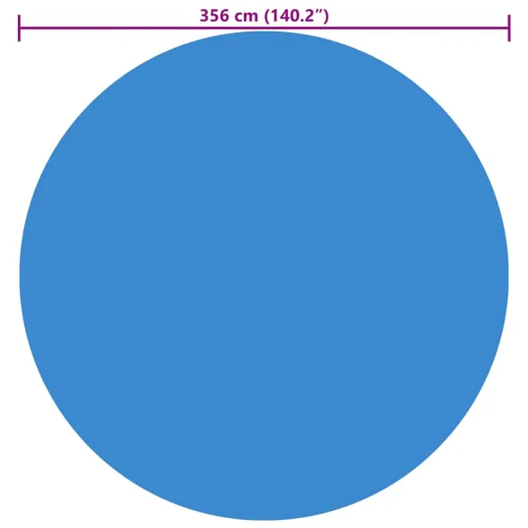 Prelată Solară Piscină Albastru 356 cm - Încălzire Apă