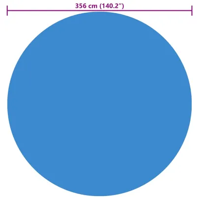 Prelată Solară Piscină Albastru 356 cm - Încălzire Apă