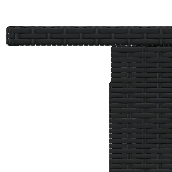 Masă Grădină cu Sticlă - Negru - Livrare Gratuită