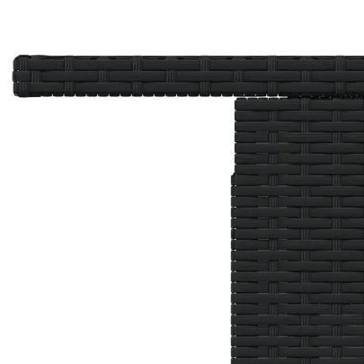 Masă Grădină cu Sticlă - Negru - Livrare Gratuită