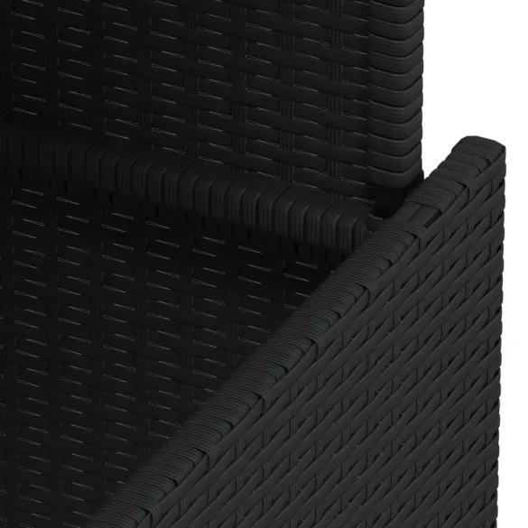 Masă Grădină cu Sticlă - Negru - Livrare Gratuită