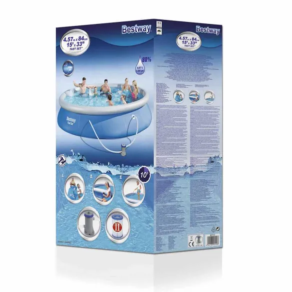 Set Piscină Fast Set Bestway 457x84 cm - Livrare Gratuită