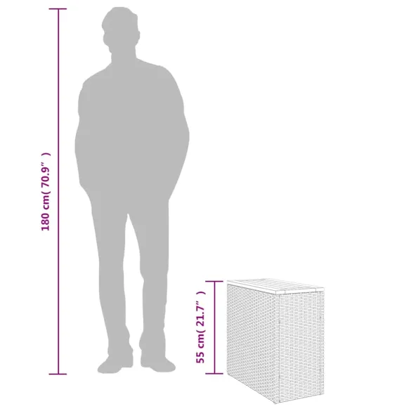 Masă Laterală Grădină Lemn Negru - Livrare Gratuită