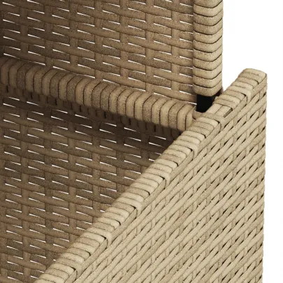 Masă Grădină Reglabilă Sticlă Bej - Livrare Gratuită