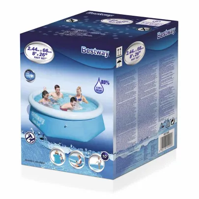 Piscină Gonflabilă Fast Set Rotundă 244x66 cm - Bestway