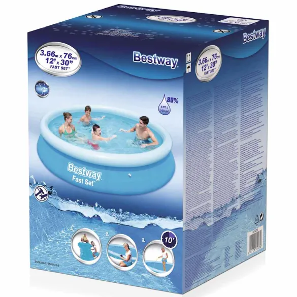 Piscină Gonflabilă Fast Set Rotundă 366 cm - Bestway