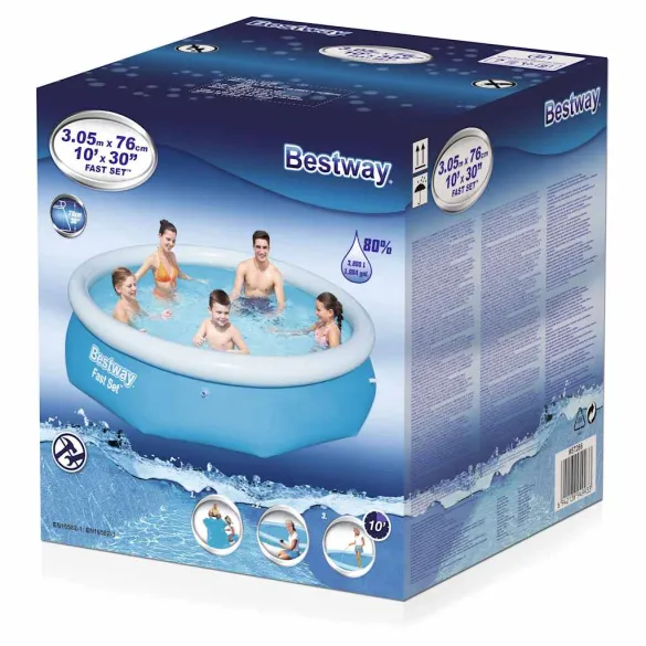 Piscină Gonflabilă Fast Set Rotundă 305x76 cm - Bestway