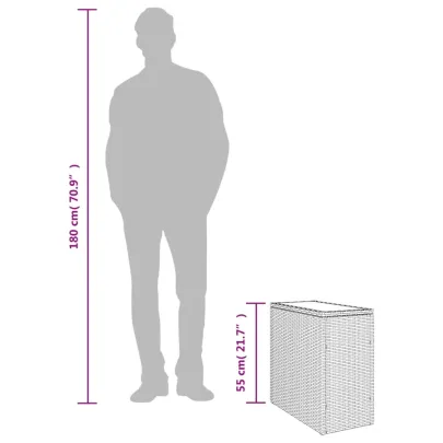 Masă Laterală Grădină Blat Sticlă Bej - Livrare Gratuită