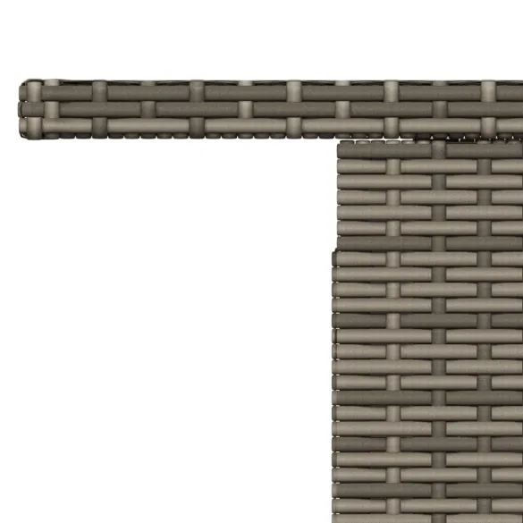 Masă de Grădină cu Sticlă - Poliratan Gri - Livrare Gratuită